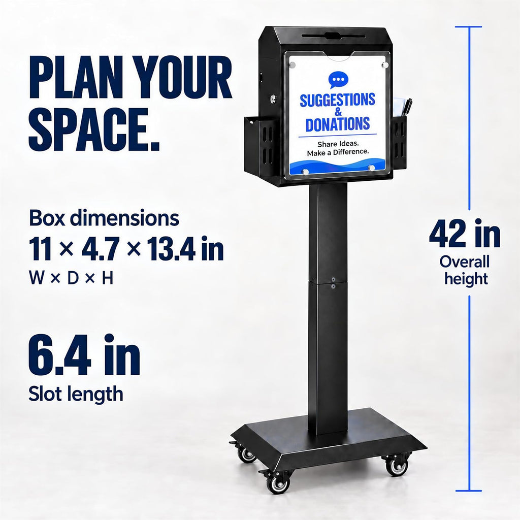 Kaznyika 42-inch Suggestion & Donation Box with Stand
