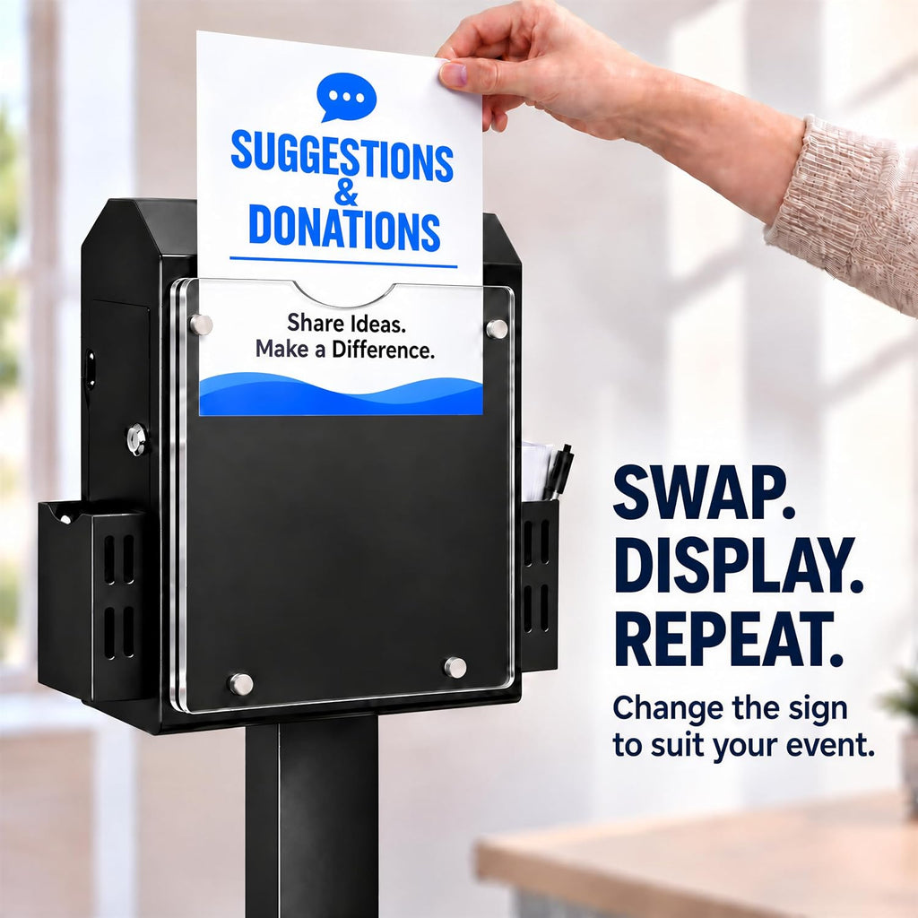 Kaznyika 42-inch Suggestion & Donation Box with Stand