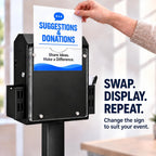 Kaznyika 42-inch Suggestion & Donation Box with Stand