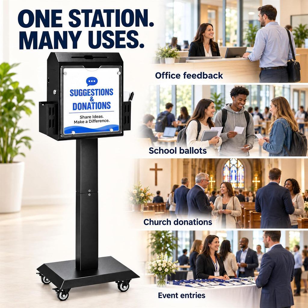 Kaznyika 42-inch Suggestion & Donation Box with Stand